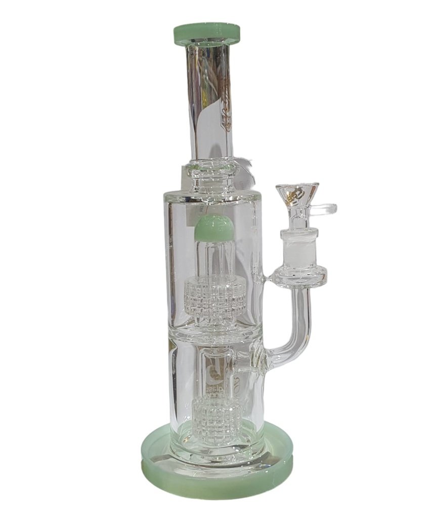 [Temp-SHP-000000075] 6B Glass Cylinder - Deisgn Water Pipe 11'