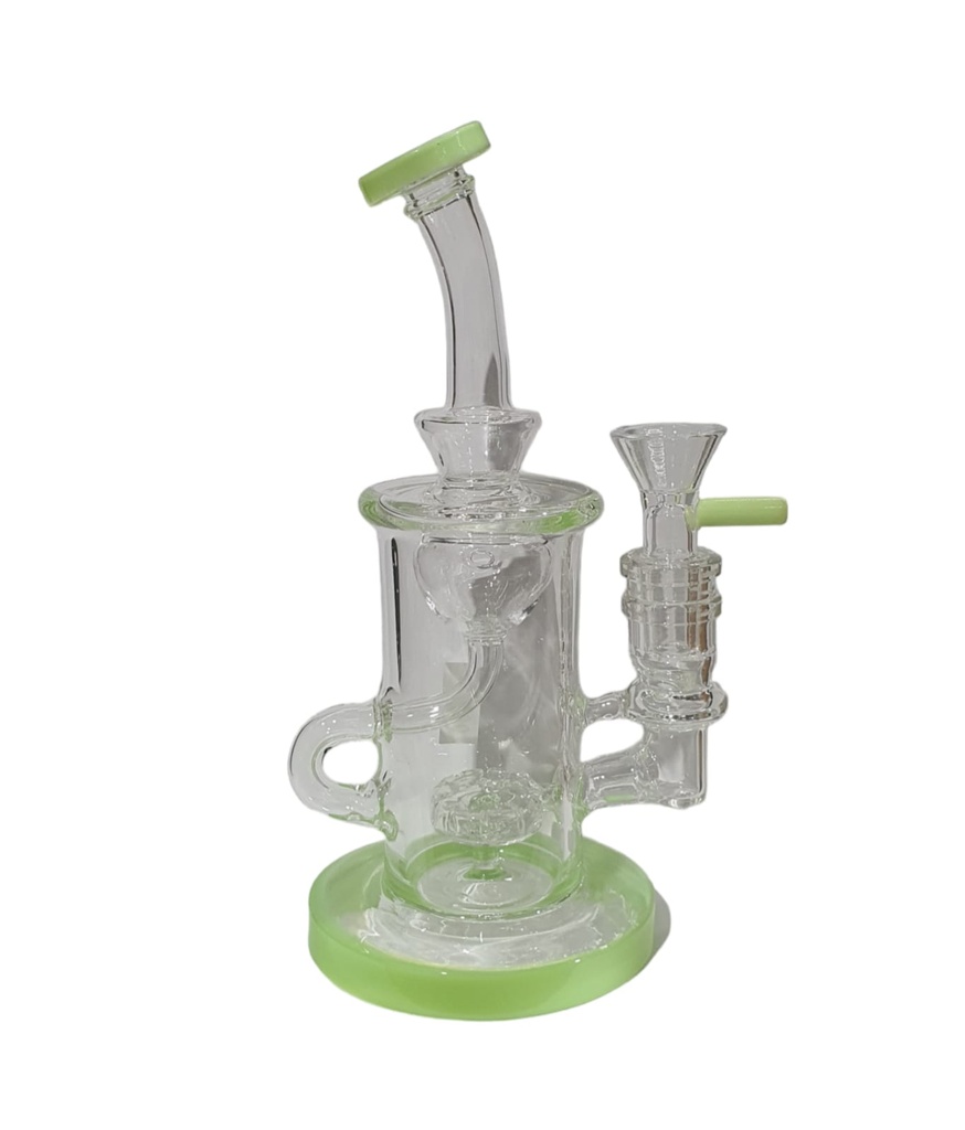 [Temp-SHP-000001978] Glass Bong Curve Water Pipe 7' (Pink)