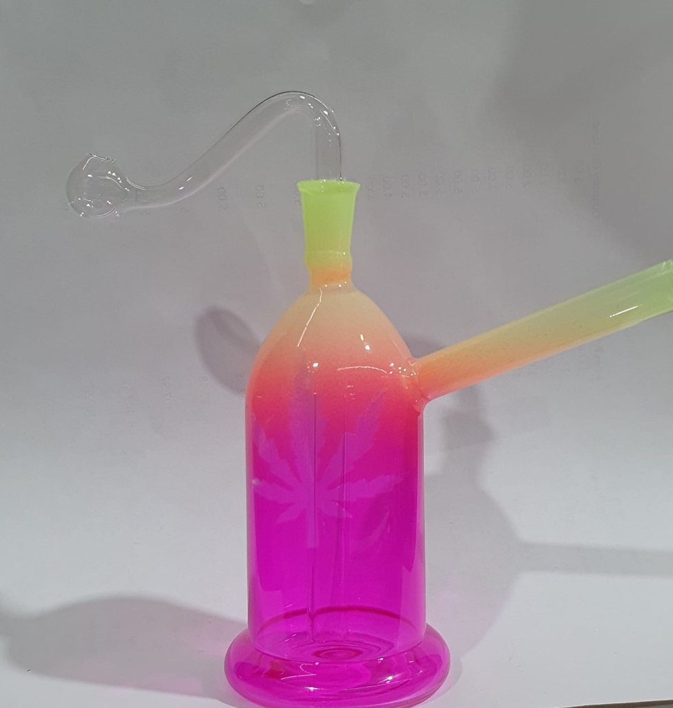 [Temp-SHP-000002965] Leaf Print Glass Bong 6'