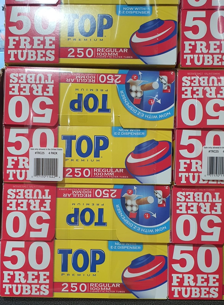 [Temp-SHP-000005587] Top Tube 250ct - 4 Boxes (Gold, King Size)