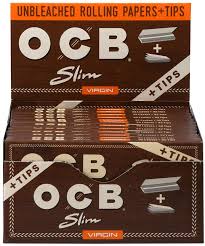 [Temp-SHP-000003770] OCB rolling Paper + Tips  24pk (Regular Slim Virgin)
