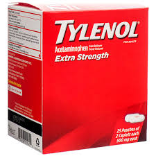 [Temp-SHP-000005716] Tylenol Caplets (Extra Strength, 25 Pouches)