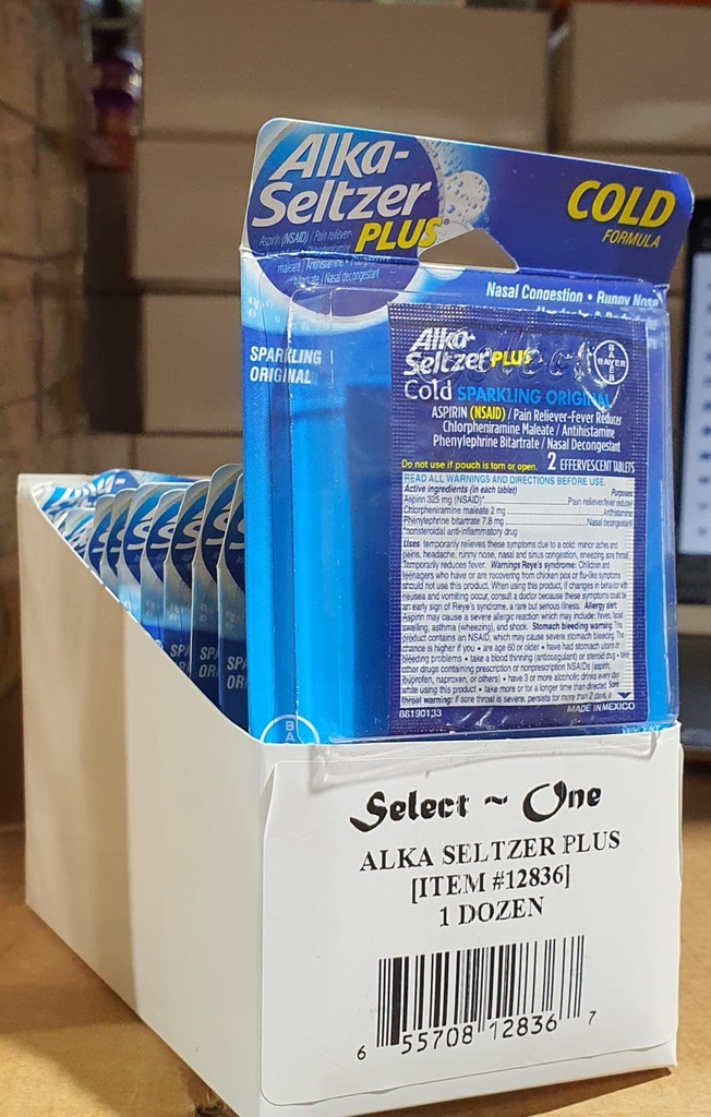 [Temp-SHP-000000340] Alka Seltzer Plus Cold -1 Dozen (Original)