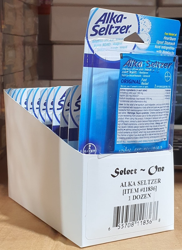 [Temp-SHP-000000339] Alka Seltzer Original -1 Dozen