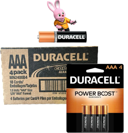 [Temp-SHP-000001564] Duracell AAA-18 Cards (4pk)
