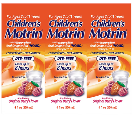 [Temp-SHP-000003598] Motrin Children's syrup 4oz-3pk (Regular)