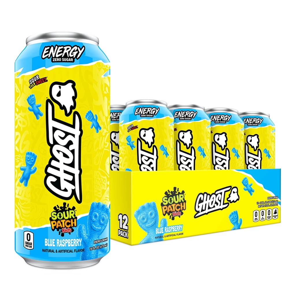[Temp-SHP-000001961] Ghost 12pk (Deposit Included) (Blue Raspberry)